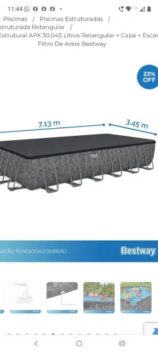 Piscina da Bestwey completa 30 mil litros
