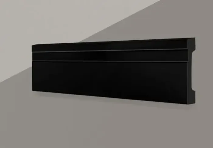 RODAPÉ POLIESTIRENO 7CM PRETO