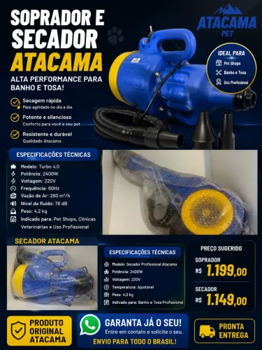 Secador Pet e Soprador Pet