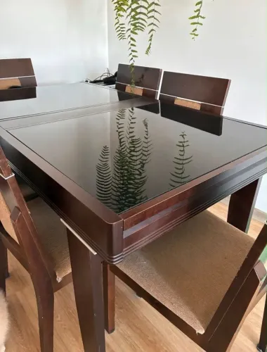 Mesa de Jantar Campo Largo Extensível com 6 cadeiras