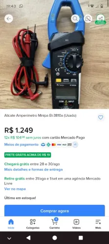Alicate amperímetro