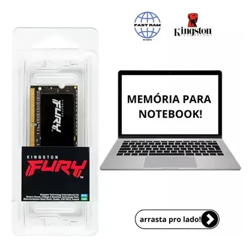Memoria Ram Kingston Fury 8gb DDR4 Notebook