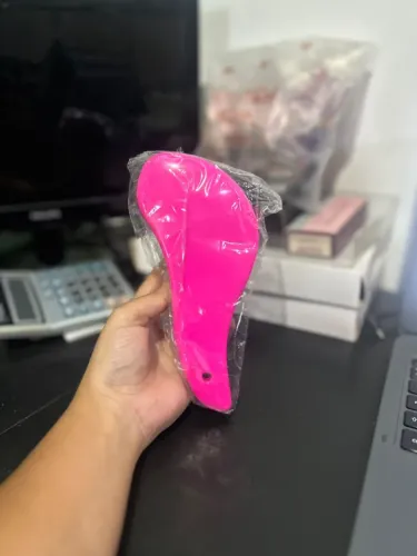 Escova de Cabelo Desembaraçadora Massageadora Anti Frizz - Rosa Pink