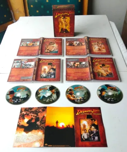 Box DVD Filmes - As Aventuras de Indiana Jones (4 Discos) - 2003 - Usado