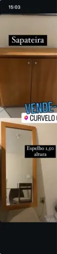 Vendo espelho+sapateira madeira