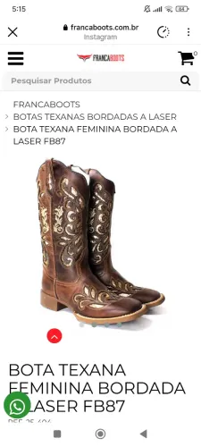 Bota country da franca boots