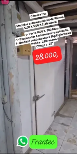 Câmara fria industrial 