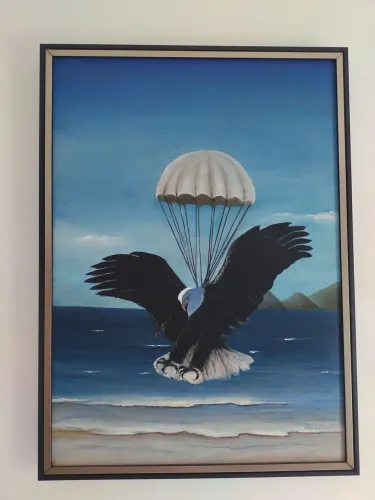 Quadro , paisagem militar 