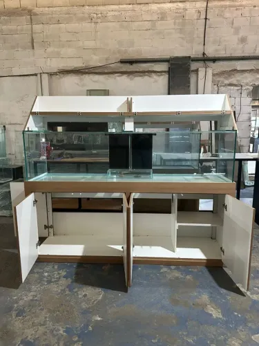 Aquário 200x60x60 em vidro 12mm - Aproximadamente 720L ? Móvel 200x60x85 em MDF Naval refo