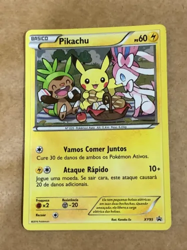 Carta Pokemon - Pikachu XY95 Blackstar Promo Foil