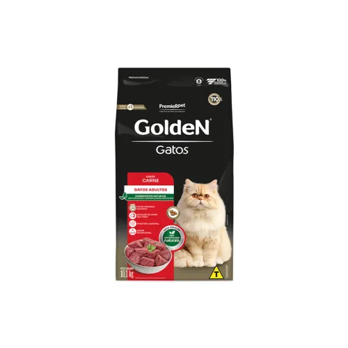 Ração Golden Gatos Adultos Carne 10,1 kg