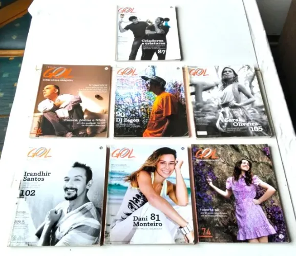 Revistas Gol - Linhas Aéreas Inteligentes - Conjunto de 7 Revistas Variadas