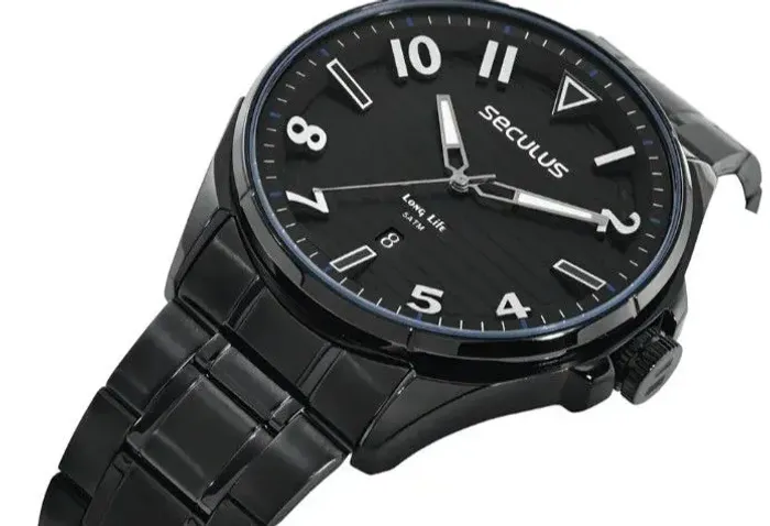 Relógio Seculus Masculino Ref: 77261gpsvpa2 Casual Black