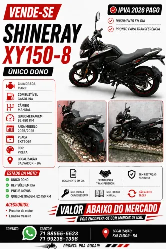 VENDO MOTO SHINERAY