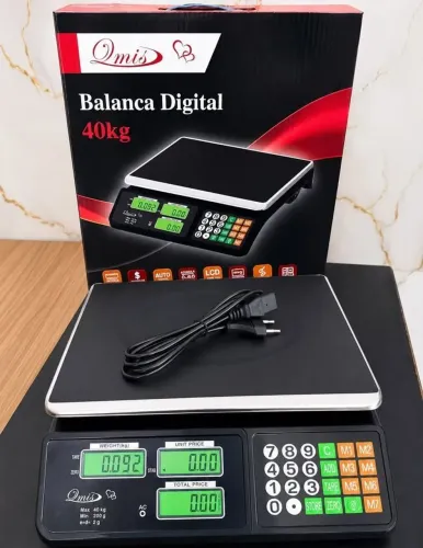 Balança digital 40 kg elétronica preta