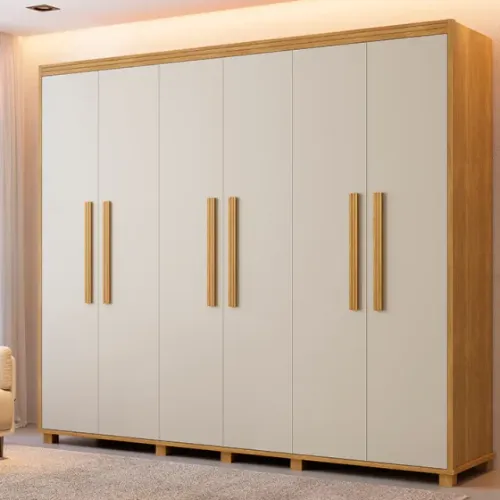 GUARDA ROUPA 100% MDF 6 PORTAS - PRONTA ENTREGA