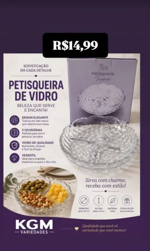 Petisqueira de vidro 