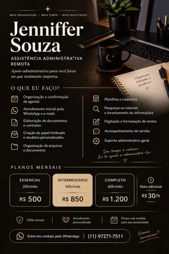 Assistente Remota para Pequenos Negócios | Organização e Suporte