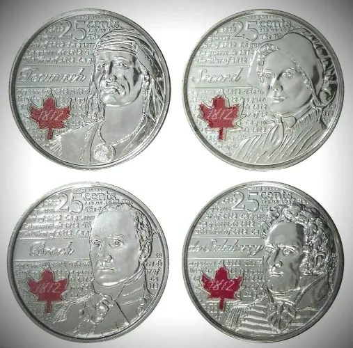 Coleção de moedas coloridas do Canada FC