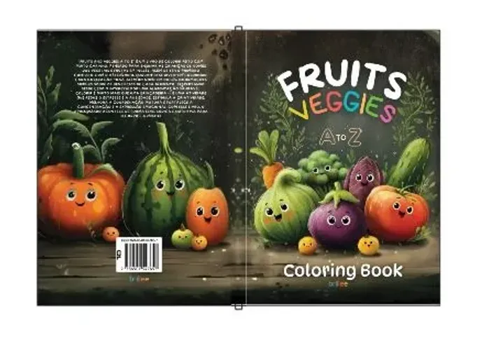 Livro para colorir em inglês - Fruits and Veggies