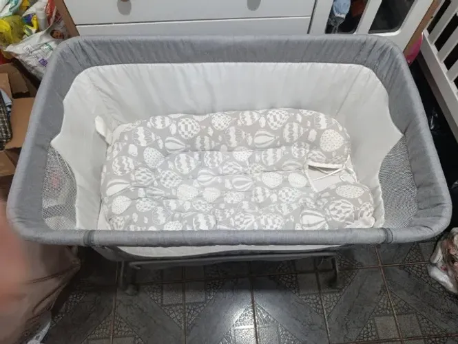 Berço Co-bed Link Cinza Mescla Voyage