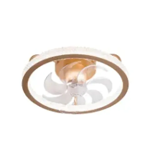 Ventilador de Teto Plafon LED Orbital Dourado e Rosê Air Prisma