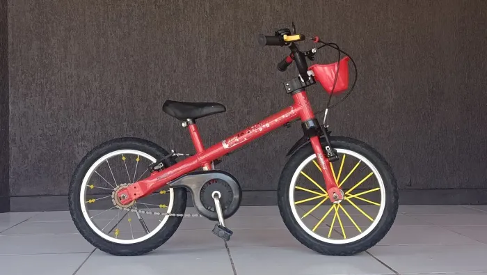 BICICLETA MENINA VERMELHA ARO 16