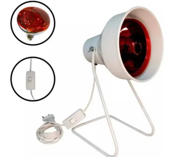 Suporte com lâmpada infravermelho para fisioterapia