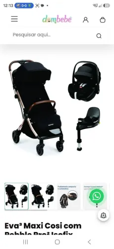 Eva 3 máxi cosi com pebble pro2 isofix