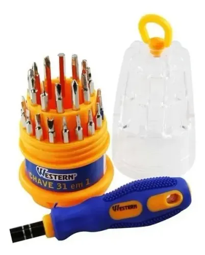 Kit Chave Precisão Western Int-31 30 Em 1 Aço Carbono Torx Philips
