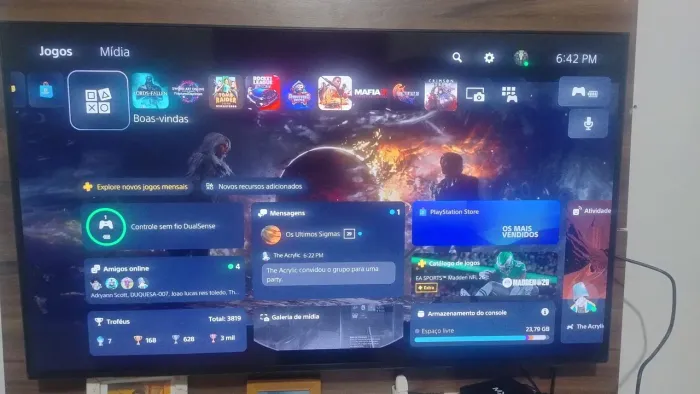 Televisão Samsung smart 43 polegadas crystal 4k