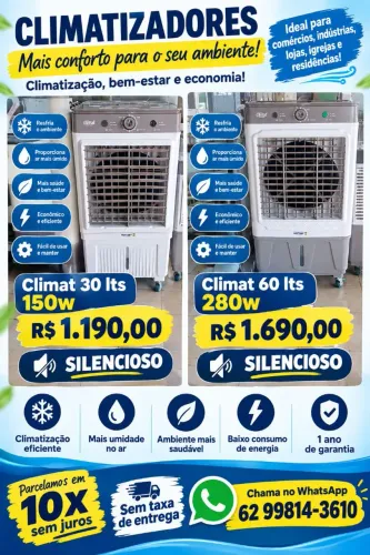 Climatizadores climat 30 e 60 lts