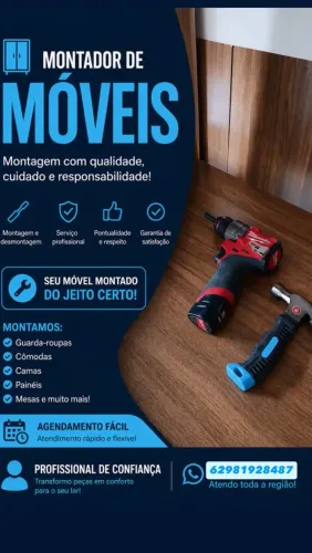 MONTADOR DE MÓVEIS, elétrica, etc
