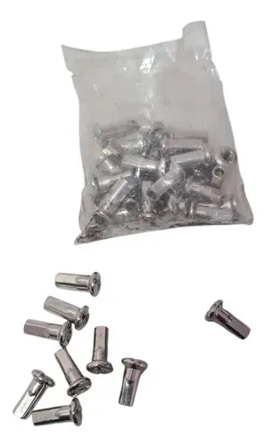 Niples Dianteiro / Traseiro Para Motos C/ 37 Un 0191 Prateado 16 Mm