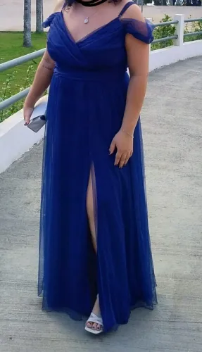 Vestido de festa azul marinho (escuro) GG|46/48