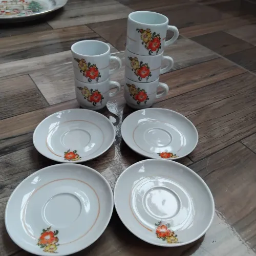 5 xícaras de café porcelana antigo