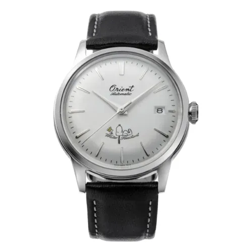 Orient Bambino Peanuts 75th Anniversary: Ed. Limitada, Automático, Calibre F6724, Couro