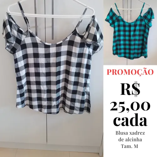 DUAS BLUSAS XADREZ CAIPIRA M