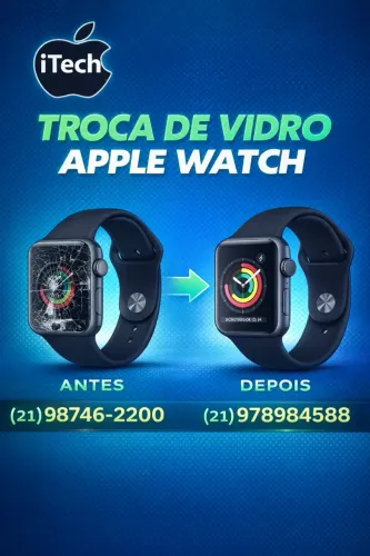 Troca do Vidro Apple Watch 5 40mm / 5 44mm com garantia melhor preço do brasil !!