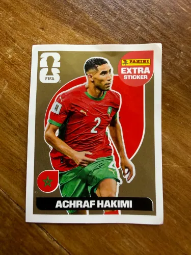 Figurinha Panini Extra Sticker Gold Achraf Hakimi FIFA World Cup 2026 Rara