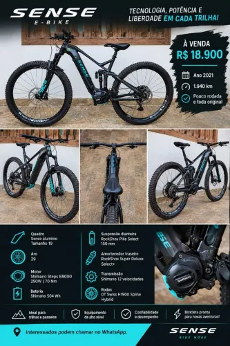 E-BIKE SENSE - SHIMANO STEPS E8000 | ARO 29 | 2021