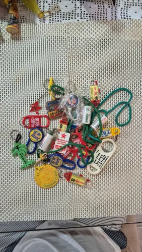 Coleção de chaveiros propaganda política