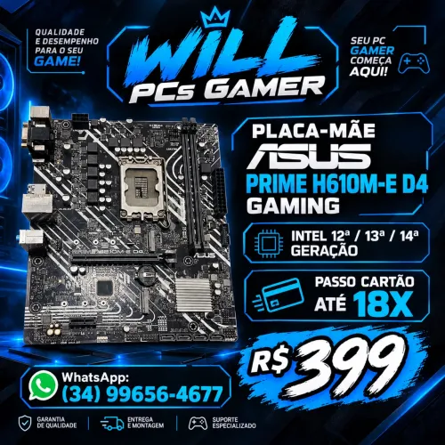 Placa mãe asus prime 12 13 14 geração