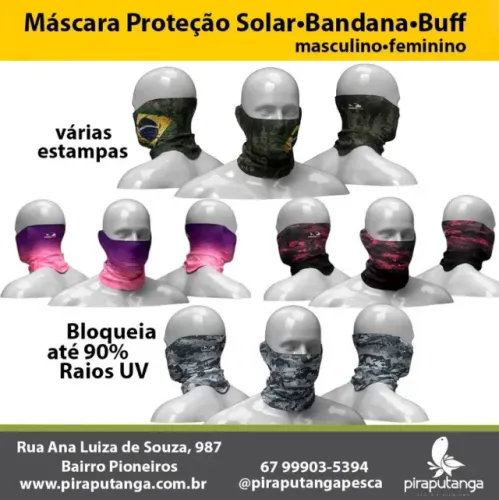 Buff Presa Viva Pesca Proteção UV Bandana