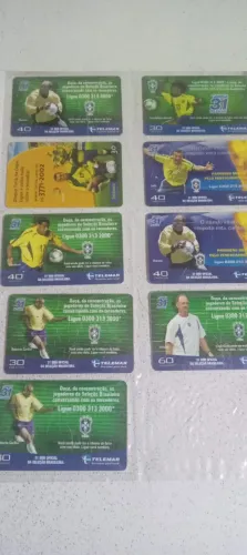 coleção de cartões telefônicos, da seleção brasileira de 2002  