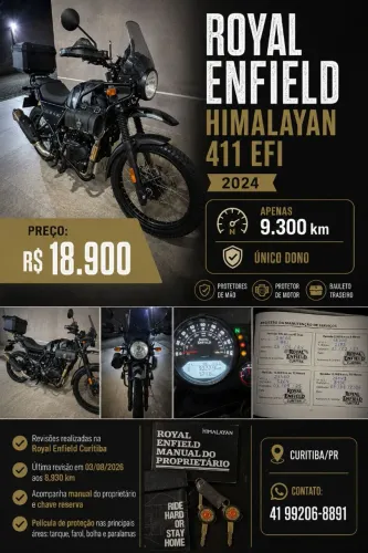 Royal Enfield Himalayan 411 2024 | Único dono | 9.300 km | Revisada