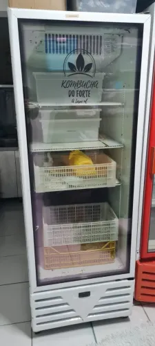 Geladeira Expositora Branca 220V Reubly VEM 51 510 litros com termostato digital
