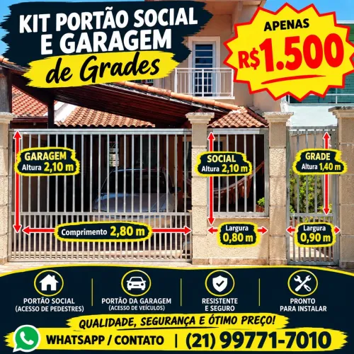 Kit Portão Alumínio