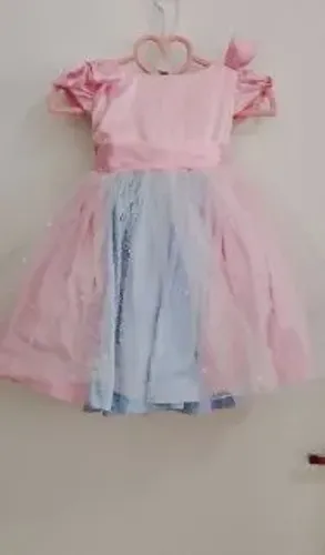 Vestido de festa infantil Circo/jardim/Rosa
