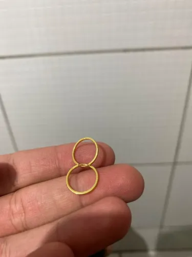Brincos argolas de ouro 18k